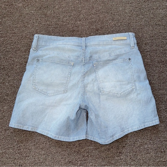 Anthropologie Pilcro and the Letterpress HYPHEN Blue White Stripe Shorts Size 27 - Picture 6 of 13